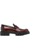 Tod's Gomma Pesante Loafers In Brown