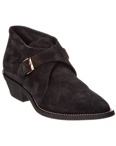 Tod's Gomma Suede Bootie In Gray