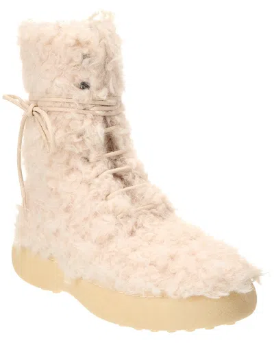 Tod's Gommini Cassetta Leather Boot In White