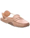 Tod's Gommini Leather Flat In Brown