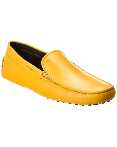 Tod's Gommini Leather Loafer In Yellow