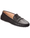 Tod's Woman Loafers Black Size 8 Leather In Black