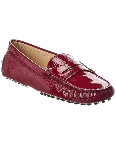 Tod's Gommini Patent Loafer In Red
