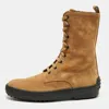 Tod's Suede Ankle Boots Featuring Pull Tab In Brown
