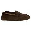 Tod's Gommino Driving Loafers In Brown Suede