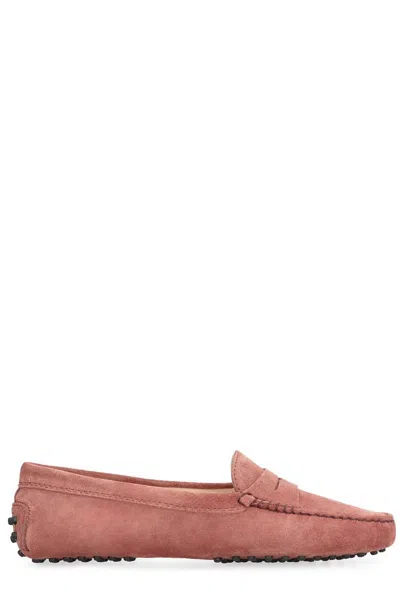 Tod's Gommino Driving Loafers In Pink