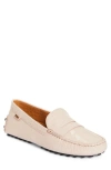 Tod's Gommino Driving Shoes In Leather In Aurora Chiaro