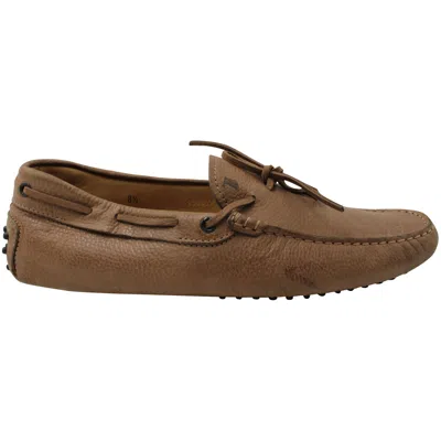 Tod's Gommino Driving Shoes In Brown Nubuck