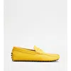 Tod's Gommino Driving Shoes In Leather In Yellow