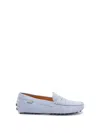 Tod's `gommino` Driving Shoes In Suede In Blue