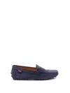 Tod's `gommino` Driving Shoes In Suede In Blue
