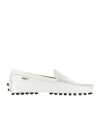 Tod's Gommino Embossed Slip-on Loafers In White