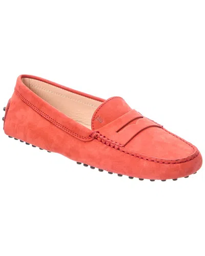 Tod's Tods Gommino Leather Loafer In Red
