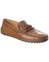 Tod's T Timeless City Gommino Driving Shoes In Leather In Brown