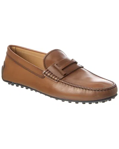 Tod's Gommino Leather Loafer In Brown