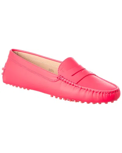 Tod's Gommino Leather Loafer In Pink