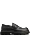 Tod's Carrarmato Style Black Leather Loafers In Black