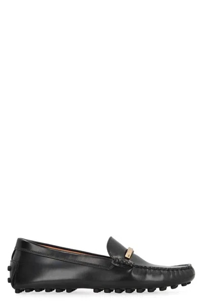 Tod's Gommino Leather Loafers In Black