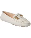 Tod's Gommino Leather Mocassin In White