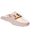 Tod's Gommino Leather Mule In Pink