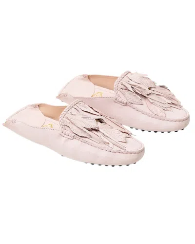 Tod's Gommino Leather Sandal In Neutral