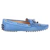 Tod's X Ferrari Gommino Suede Loafer In Blue