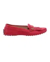 Tod's Gommino Loafers In Pink Leather In Pink