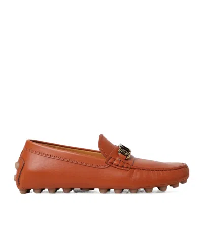 Tod's Gommino Logo Plaque Slip-on Loafers In Brown