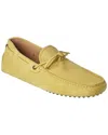Tod's Gommino Suede Driving Shoe In Yellow
