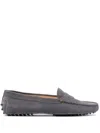 Tod's Gommino Penny Bar Driving Shoes In Grey