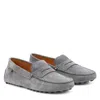 Tod's Gommini Glitter Leather Loafer In Grey