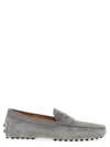 Tod's Men Gommino Suede Leather Loafers In Grey
