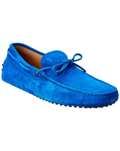 Tod's Gommino Suede Loafer In Blue