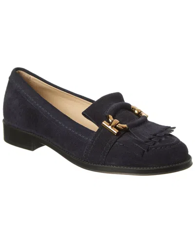 Tod's Gommino Suede Loafer In Blue