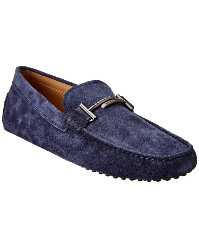 Tod's Gommino Suede Loafer In Blue