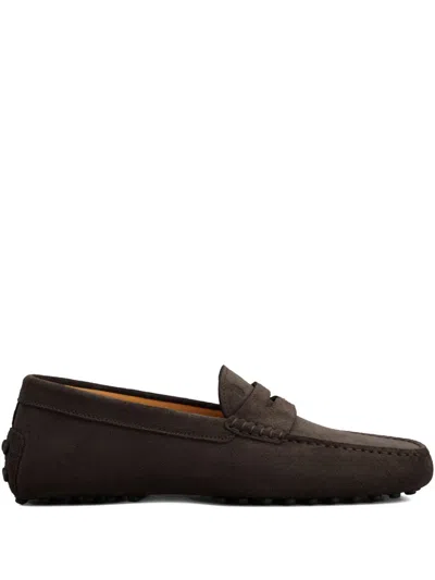 Tod's Gommino Suede Loafers In Brown