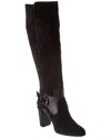 Tod's Gommino Suede Over-the-knee Boot In Black