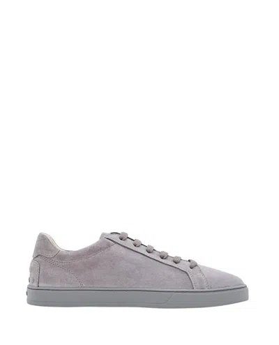 Tod's Suede Leather Sneakers In Gray