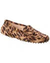 Tod's Gommini Leopard-print Calf Hair Loafers