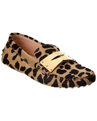 Tod's Haircalf Loafer In Beige