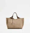 Tod's Handbag In Suede In Sand