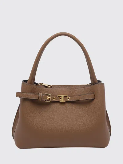 Tod's T Signature Handbag In Leather Mini In Orange
