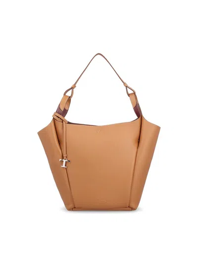 Tod's Leather Shoulder Bag In Brown