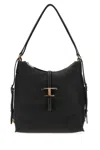 Tod's T Timeless Leather Shoulder Bag In Black