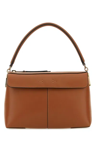 Tod's Light Brown Leather Todâ S T Case Handbag
