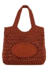 Tod's Borsa A Mano Piccola In Rafia Mattone Donna In Red