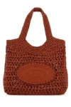 Tod's Borsa A Mano Piccola In Rafia Mattone Donna In Red