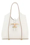 Tod's White Shopping Leather Tote Bag In White