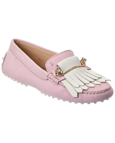 Tod's Heaven Leather Loafer In Pink