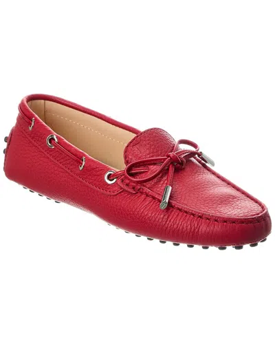 Tod's Heaven Leather Loafer In Red